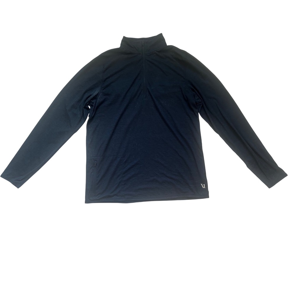 Vuori Quarter Zip Pullover Mens Black Excellence Athletic‎